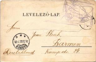 1902 Dunaszekcső, templom, emlékmű. Szecessziós-virágos keret (fa)