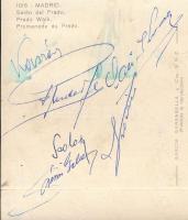 cca 1960 Madrid, Puskás Ferenc (1927-2006), Kubala László (1927-2002), Kocsis Sándor (1929-1979), Sá...