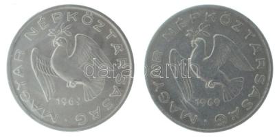 1969. 10f Al (A "0" belső átmérője nagyobb) + támpéldány T:AU,XF / Hungary 1969. 10 Fillér Al (In the denomination's 0 larger inner diameter) + reference piece C:AU,XF  Adamo F3.2