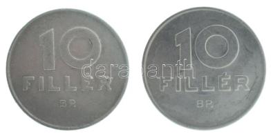 1969. 10f Al (A "0" belső átmérője nagyobb) + támpéldány T:AU,XF / Hungary 1969. 10 Fillér...