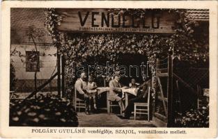 1928 Szajol, Polgáry Gyuláné vendéglője, a vasútállomás mellett (EK)