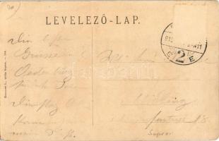 1912 Bánfalva, Sopronbánfalva, Wandorf; Kármeliták zárdája, lovasszekér, dohány és bélyeg eladás, bo...