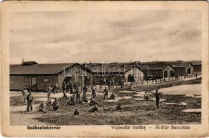 Székesfehérvár, Katonai tábor, K.u.K. katonák. Kaufmann Pál kiadása (EK)