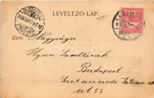 1900 Tata, Tata-Tóváros; Honvéd laktanya télen. Engländer és Társa kiadása (fl)