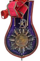 Oszmán Birodalom 1900 k. "Medzsid Rend III. osztálya" zománcozott, Au és Ag csillag, hátol...