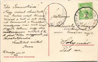 1913 Szepesváralja, Kirchdrauf, Spisské Podhradie; látkép, templomok, vár. Vozári Rezső kiadása / Sp...