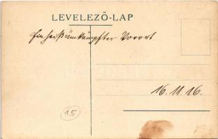 1916 Barcarozsnyó, Rozsnyó, Rasnov, Rosenau; utca, vár. Hiemesch kiadása és felvétele / street view,...