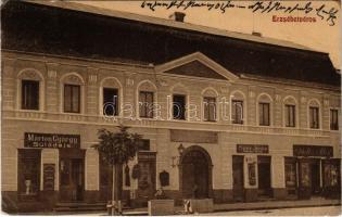 1912 Erzsébetváros, Elisabethstadt, Dumbraveni; Márton György sütödéje, Seer János fodrász terme, Scholtes Albert üzlete és saját kiadása 56. (W.L. ?) / bakery, hairdresser, publisher's shop (EB)