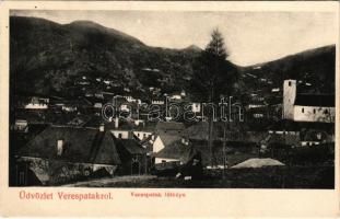 Verespatak, Goldbach, Rosia Montana; látkép, templom / general view, church (EK)
