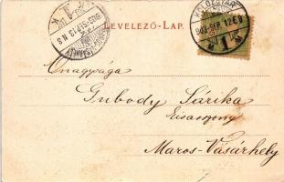 1903 Kolozsvár, Cluj; Mátyás király tér, Böckel, Reményik L. és Fiai, Jeney Lajos üzlete / square, s...