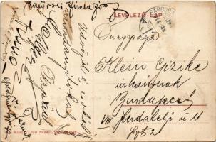 1918 Nagydorog, Nagydorogh; Gróf Széchenyi kastély, Református templom. Lévai Nándor kiadása (EK)