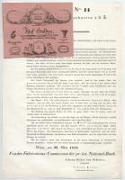 1841. 5G Formulare barackszínű papíron, a hozzá tartozó rendelettel T:AU,XF a rendeleten egy függőleges hajtásnyom / Hungary 1841. 5 Gulden formulare on peach color paper with the matching patent C:AU,XF the patent with one vertical fold line Adamo G75MP