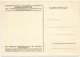 Gruss von der Csárdásfürstin! / Bécsi magyar vendéglő reklámlapja / Csárdásfürstin, Karl Koci Ungari...