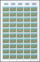 2002 Környezetvédelem bélyeg selyemfényű gumizással vonalkódos hajtatlan 50-es teljes ívben (375.000) / Mi 4717 with silky gum, unfolded complete sheet of 50 with bar code