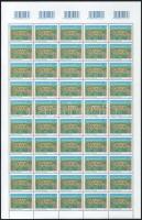 2002 Környezetvédelem bélyeg selyemfényű gumizással vonalkódos hajtatlan 50-es teljes ívben (375.000) / Mi 4717 with silky gum, unfolded complete sheet of 50 with bar code