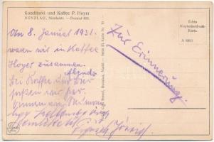 1931 Boleslawiec, Bunzlau; Konditorei und Kaffee P. Hoyer / confectionery and café, interior (EK)