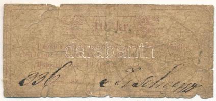 1860. október 10. "Dobsina Város Pénztára" papír szükségpénz, "336" sorszámmal T:G / Hungary 1860., 10th October "Dobsina Város Pénztára (Dobšiná City Treasury)" paper necessity money with "336" seiral number C:G