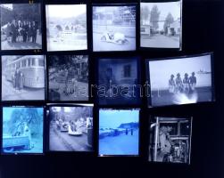 cca 1960 Közlekedés, járművek, dodzsem, kisautó, stb 20 db fotó negatív 6x6 cm