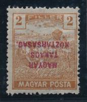 1919 Magyar Tanácsköztársaság 2f fordított felülnyomással / Mi 266 with inverted overprint
