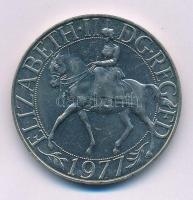 Nagy-Britannia 1977. 25p "Ezüst Jubileum - II. Erzsébet" Cu-Ni emlékkiadás kapszulában T:AU Great Britain 1977. 25 Pence "Silver Jubilee - Elizabeth II" Cu-Ni commemorative issue in capsule C:AU
