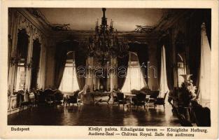 Budapest I. Királyi palota belső, kihallgatási terem. Rigler rt.