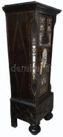 Berainesque stílusú kabinetszekrény. Olasz vagy francia, cca 1850, csontintarziás ébenfa furnérral f...