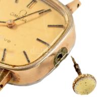 Omega női karóra. Mechanikus, szervizelendő (mutatója nem mozog), 20x25 mm, szíj nélkül