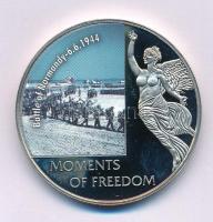 Libéria 2006. 10$ "Szabadság pillanatai - Normandiai partraszállás 1944.6.6." multicolor T:PP kapszulában Liberia 2006. 10 Dollars "Moments of Freedom-Battle of Normandy 6.6.1944" multicolor C:PP in capsule