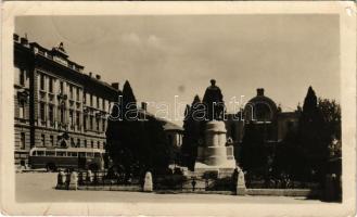 1955 Pécs, Kossuth szobor, zsinagóga, autóbusz. Képzőművészeti Alap Kiadóvállalat (EB)