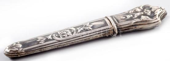 Ezüst (Ag) tűtartó, jelzett, h: 6,5 cm, nettó 2,7g