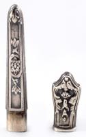 Ezüst (Ag) tűtartó, jelzett, h: 6,5 cm, nettó 2,7g
