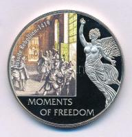 Libéria 2006. 10$ "Szabadság pillanatai - Huszita felkelés 1419" multicolor T:PP kapszulában Liberia 2006. 10 Dollars "Moments of Freedom - Hussite Rebellion 1419" multicolor C:PP in capsule