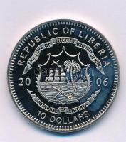 Libéria 2006. 10$ "Szabadság pillanatai-Szabadságszobor 1886" multicolor T:PP kapszulában,...