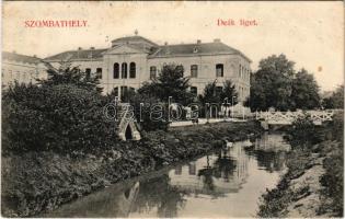 1909 Szombathely, Deák liget, múzeum (tűnyomok / pinmarks)