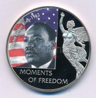 Libéria 2006. 10$ "Szabadság pillanatai - Martin Luther King 1963" multicolor T:PP kapszulában Liberia 2006. 10 Dollars "Moments of Freedom - Martin Luther King 1963" multicolor C:PP in capsule