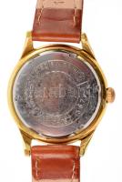 Dubois karóra, mechanikus, másodperc segédkörrel, bőr szíjjal, működik, karcokkal, d: 32mm