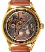 Dubois karóra, mechanikus, másodperc segédkörrel, bőr szíjjal, működik, karcokkal, d: 32mm