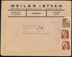 1944 Cenzúrázott levél Zürichbe 50f bérmentesítéssel / Censored cover to Zürich