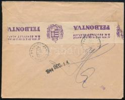 1944 Cenzúrázott levél Zürichbe 50f bérmentesítéssel / Censored cover to Zürich