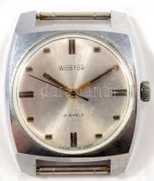 Wostok 18 köves karóra, szíj nélkül, működik, karcokkal, 40x32 mm