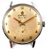 Darwil Special Flat Lord 71 karóra, mechanikus, másodperc segédkörrel, karccal, kopott számlap, működik, d: 32 mm