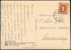 1947 Mindszenty József (1892-1975) bíboros, hercegprímás, esztergomi érsek autográf képeslapja Géfin Gyula (1889-1973) teológiai tanár, egyháztörténész részére