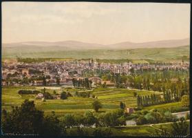 cca 1880 Kassa (Felvidék) látképe, fotokróm nyomat, sérülésekkel, 15×22 cm