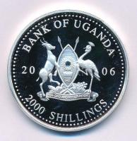 Uganda 2006. 2000Sh Ag "A labdarúgás halhatatlanjainak csarnoka - Olaszország, 1990-es évek" bizonytalan ezüsttartalmú! T:PP Uganda 2006. 2000 Shillings Ag "The Hall of Fame of Football - Italy, 1990's" uncertain silver content C:PP