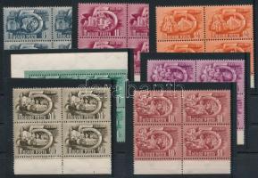 1951 Ötéves terv II. sor négyestömbökben (60.000) / Mi 1173-1185 blocks of 4