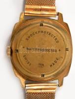 Zeih De Luxe svájci karóra, mechanikus, fém szíjjal, nem működik (leáll, feltehetőleg tisztításra sz...