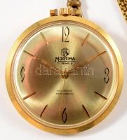 Mortima zsebóra, 17 köves, lánccal, működik, d: 4cm