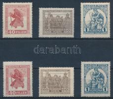 1920 Hadifogoly A és B sor / Mi 312-314 X and Y sets