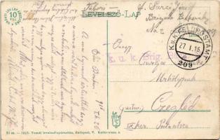 1916 Sátoraljaújhely, pályaudvar, vasútállomás. Vasúti levelezőlapárusítás 24. sz. - 1915. + "K...