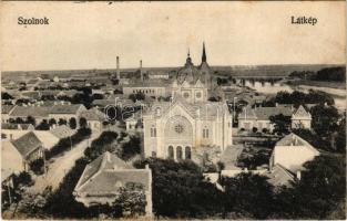 Szolnok, látkép a zsinagógával. Vasúti levelezőlapárusítás 4786. (fl)
